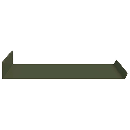 Wandplank met plank 2 pcs Olijf Groen 40 x 18 x 2,5 cm