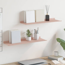Wandplank met plank Wandgemonteerd 2 pcs Roze 60 x 18 x 2,5 cm