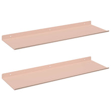 Wandplank met plank Wandgemonteerd 2 pcs Roze 60 x 18 x 2,5 cm