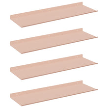 Wandplank met plank Wandgemonteerd 4 pcs Roze 60 x 18 x 2,5 cm