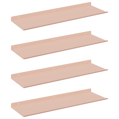 Wandplank met plank Wandgemonteerd 4 pcs Roze 60 x 18 x 2,5 cm