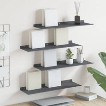 Wandplank met plank met opslag 4 pcs Antraciet 60 x 18 x 2,5 cm