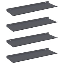 Wandplank met plank met opslag 4 pcs Antraciet 60 x 18 x 2,5 cm