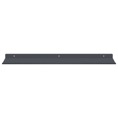 Wandplank met plank met opslag 4 pcs Antraciet 60 x 18 x 2,5 cm
