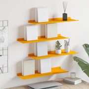 Wandplank 60x18x2,5 cm staal mosterdgeel