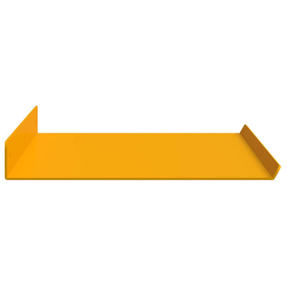 Wandplank met plank 4 pcs Mosterdgeel 60 x 18 x 2,5 cm