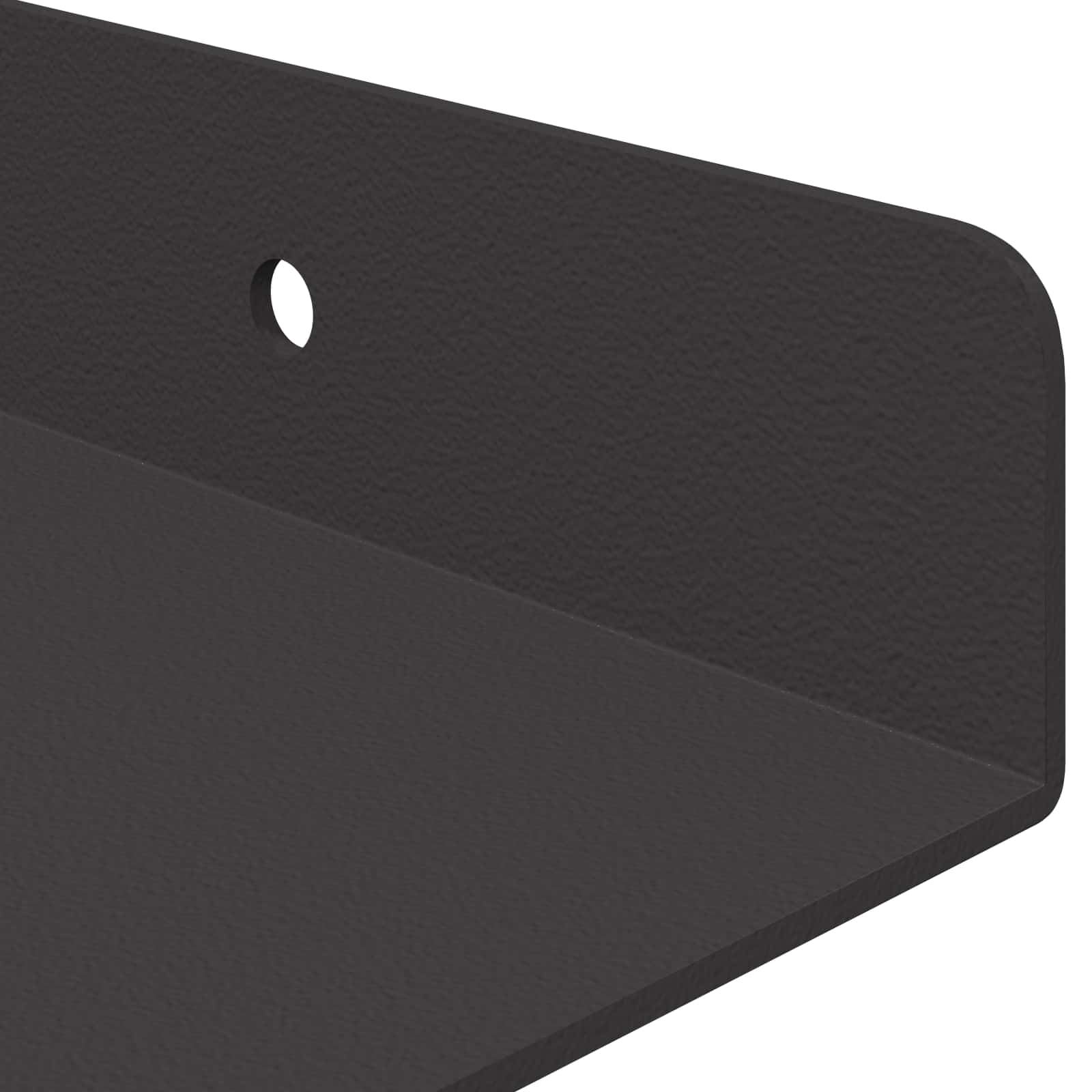 Wandplank met plank Wandgemonteerd 4 pcs Zwart 80 x 18 x 2,5 cm