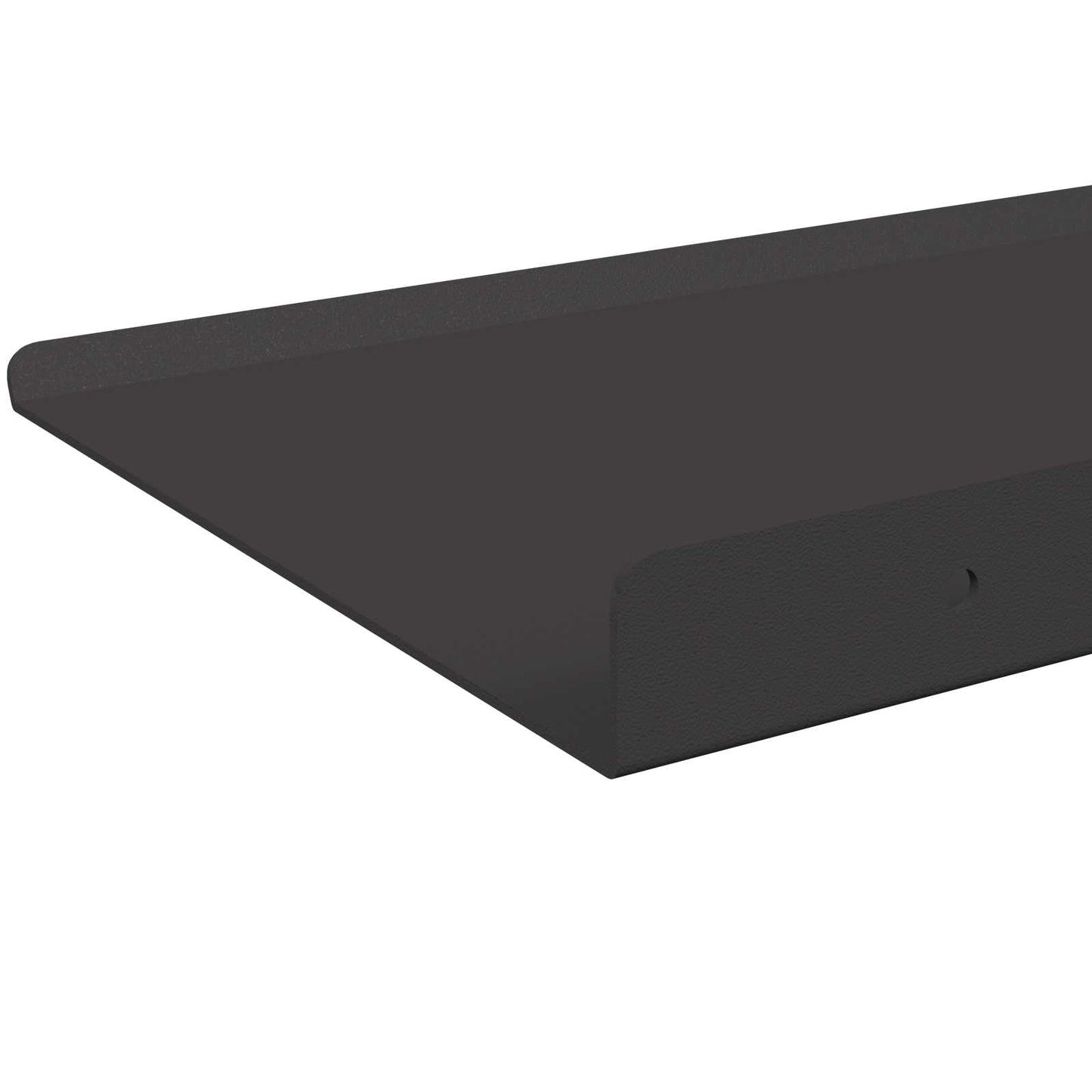 Wandplank met plank Wandgemonteerd 4 pcs Zwart 80 x 18 x 2,5 cm