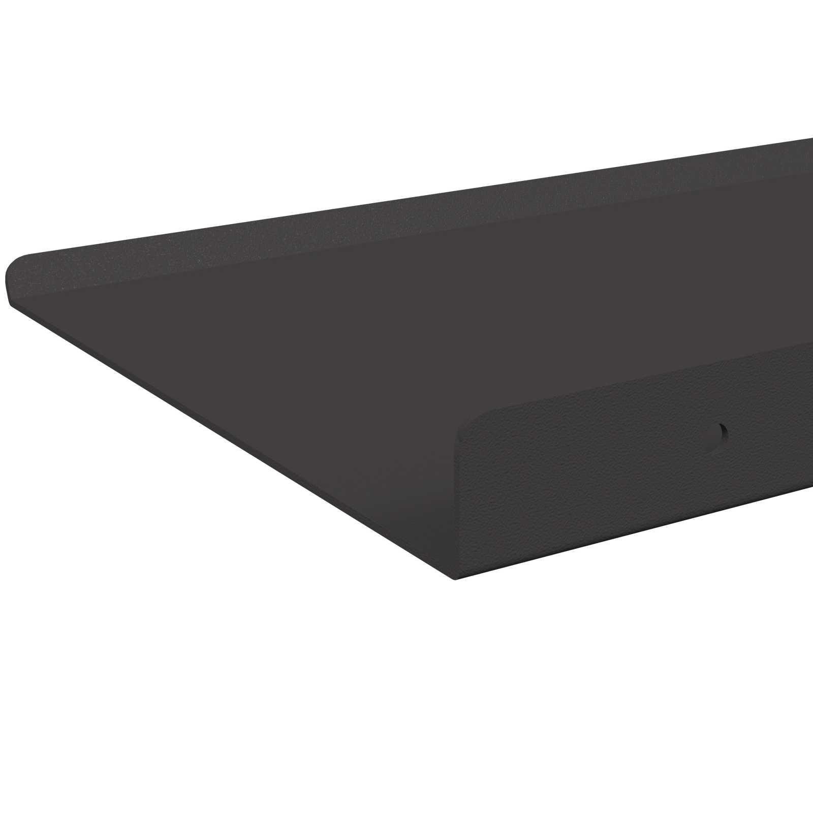 Wandplank met plank Wandgemonteerd 4 pcs Zwart 80 x 18 x 2,5 cm