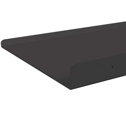 Wandplank met plank Wandgemonteerd 4 pcs Zwart 80 x 18 x 2,5 cm