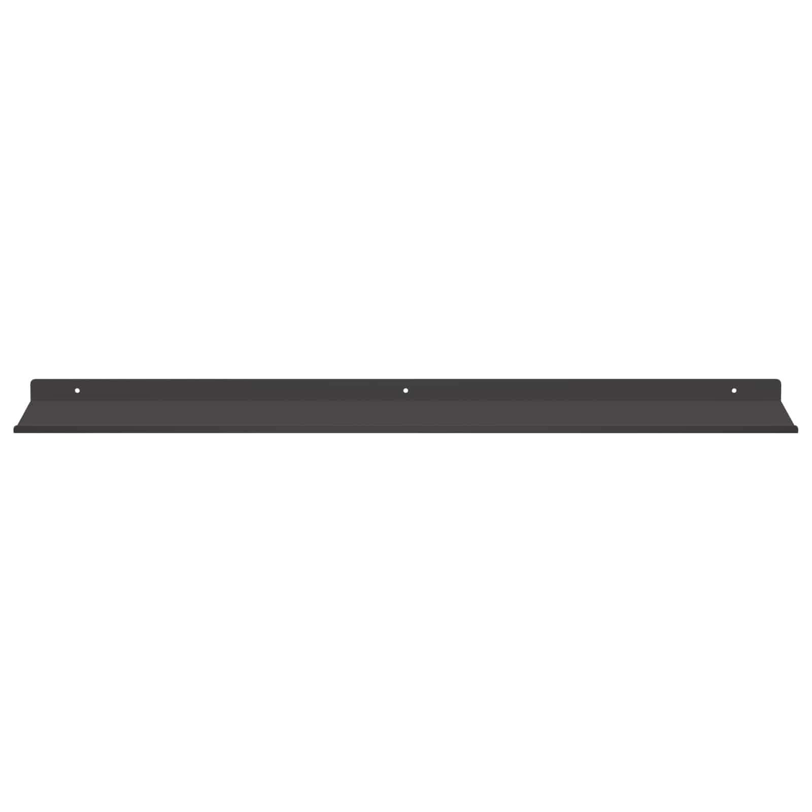 Wandplank met plank Wandgemonteerd 4 pcs Zwart 80 x 18 x 2,5 cm