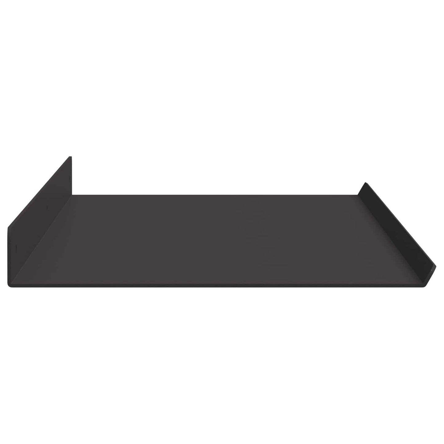 Wandplank met plank Wandgemonteerd 4 pcs Zwart 80 x 18 x 2,5 cm