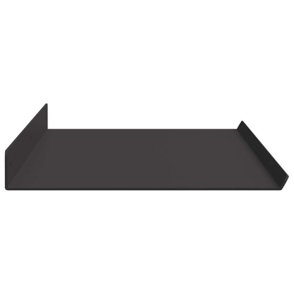 Wandplank met plank Wandgemonteerd 4 pcs Zwart 80 x 18 x 2,5 cm