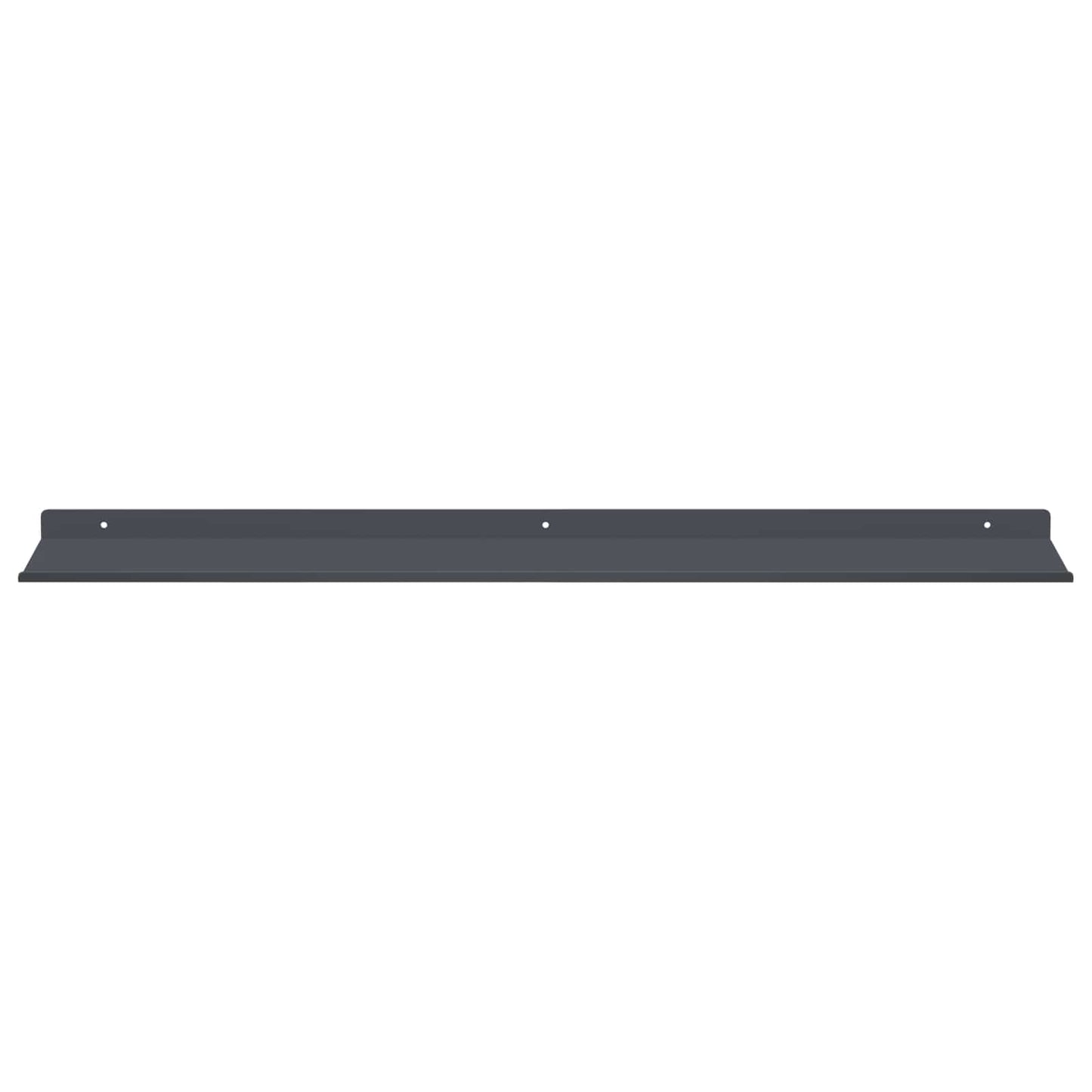 Wandplank met plank met opslag 2 pcs Antraciet 80 x 18 x 2,5 cm