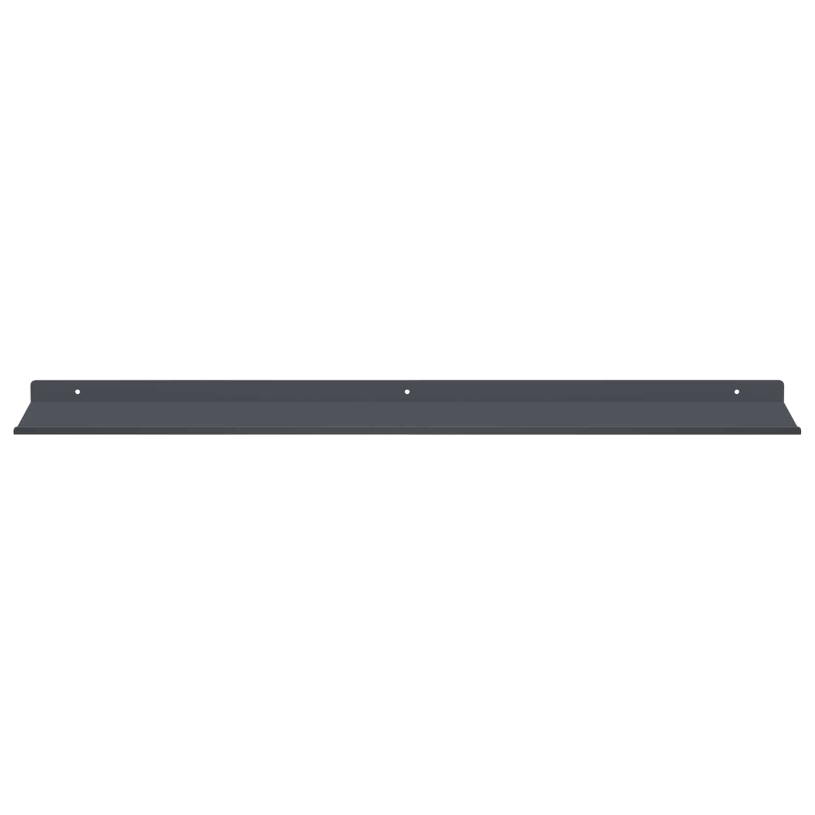Wandplank met plank met opslag 2 pcs Antraciet 80 x 18 x 2,5 cm