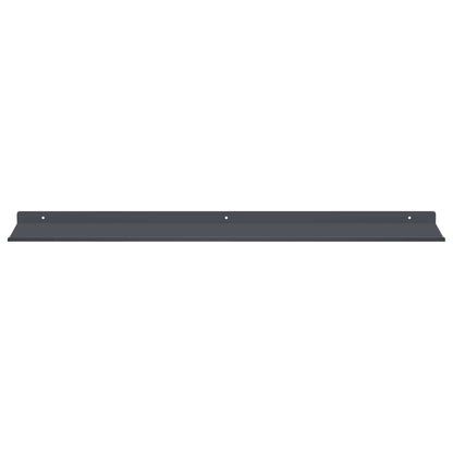 Wandplank met plank met opslag 2 pcs Antraciet 80 x 18 x 2,5 cm