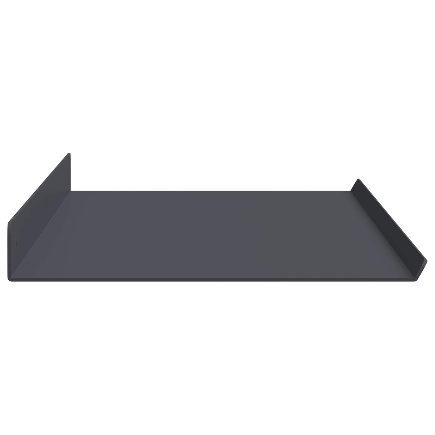 Wandplank met plank met opslag 2 pcs Antraciet 80 x 18 x 2,5 cm