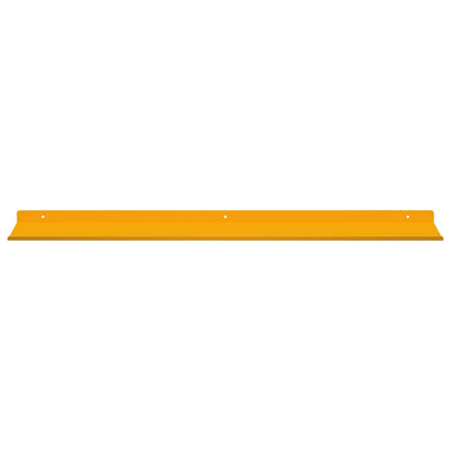 Wandplank met plank 2 pcs Mosterdgeel 80 x 18 x 2,5 cm