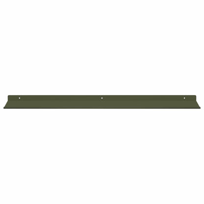 Wandplank met plank 4 pcs Olijf Groen 80 x 18 x 2,5 cm