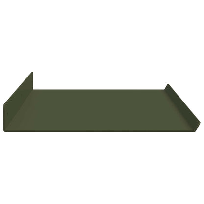 Wandplank met plank 4 pcs Olijf Groen 80 x 18 x 2,5 cm