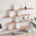 Floating shelf 4 pcs Pink 100 x 18 x 2.5 cm Steel
