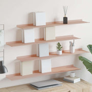 Wandplank staal roze 100x18x2,5 cm set van 4