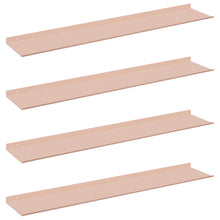 Wandplank met plank Wandgemonteerd 4 pcs Roze 100 x 18 x 2,5 cm