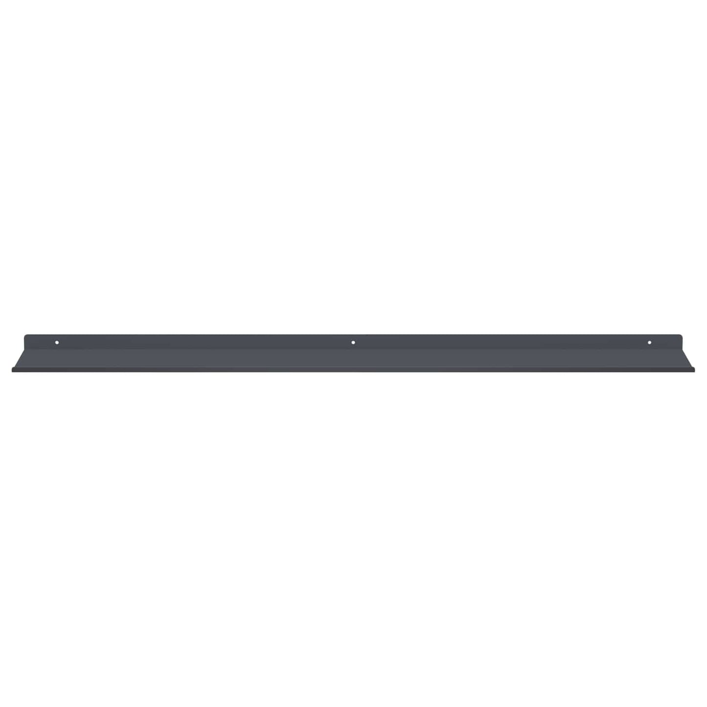 Wandplank met plank 2 pcs Antraciet 100 x 18 x 2,5 cm