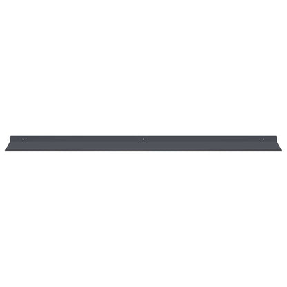 Wandplank met plank 2 pcs Antraciet 100 x 18 x 2,5 cm