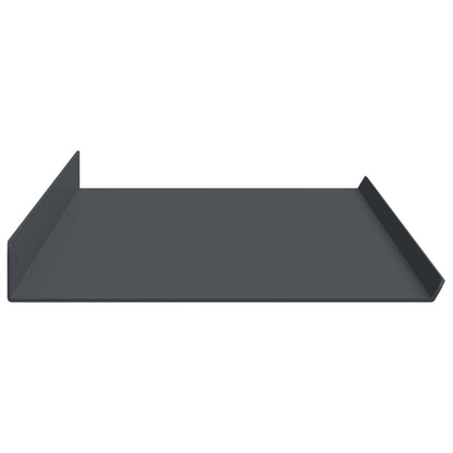 Wandplank met plank 2 pcs Antraciet 100 x 18 x 2,5 cm