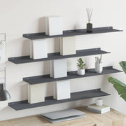 Wandplank antraciet 100x18x2,5 cm staal 4 stuks