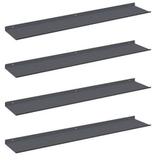 Wandplank met plank 4 pcs Antraciet 100 x 18 x 2,5 cm