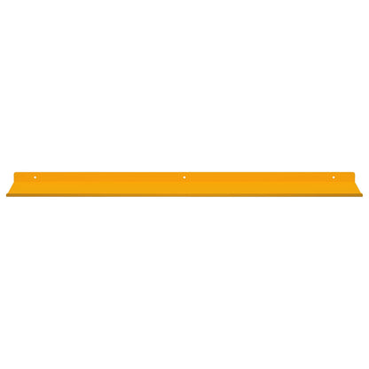 Wandplank met plank 4 pcs Mosterdgeel 100 x 18 x 2,5 cm