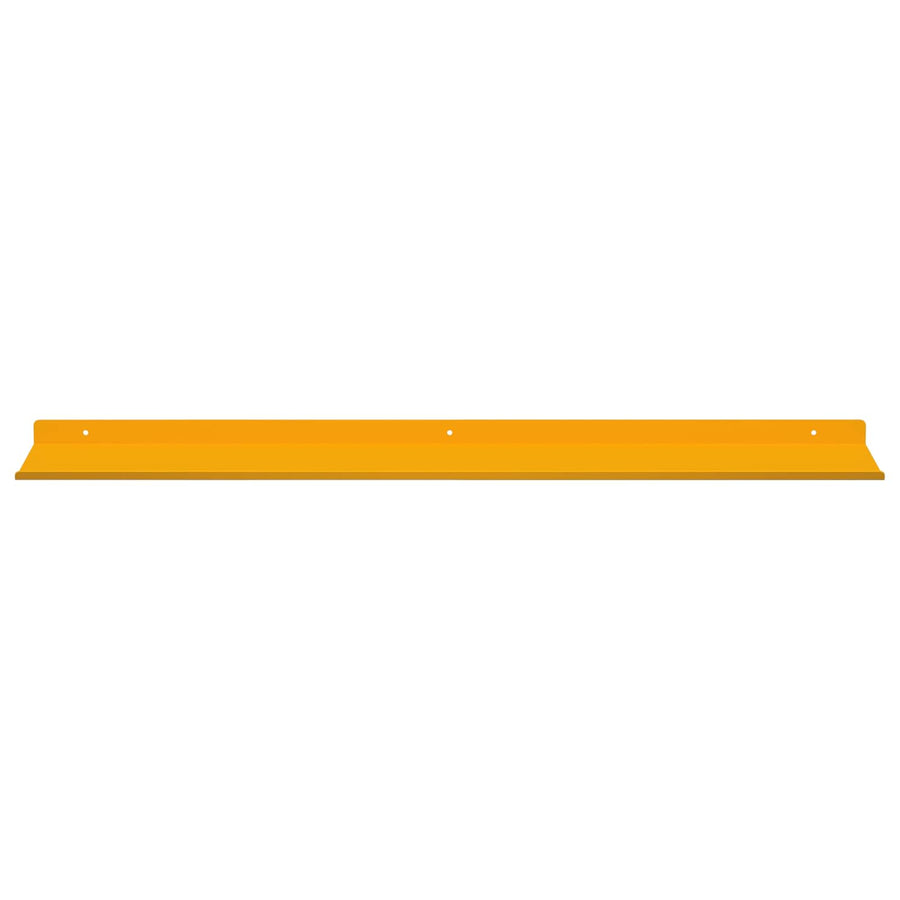 Wandplank met plank 4 pcs Mosterdgeel 100 x 18 x 2,5 cm