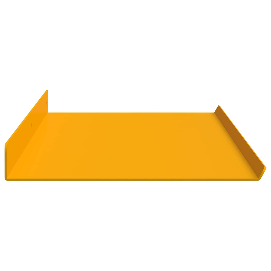 Wandplank met plank 4 pcs Mosterdgeel 100 x 18 x 2,5 cm