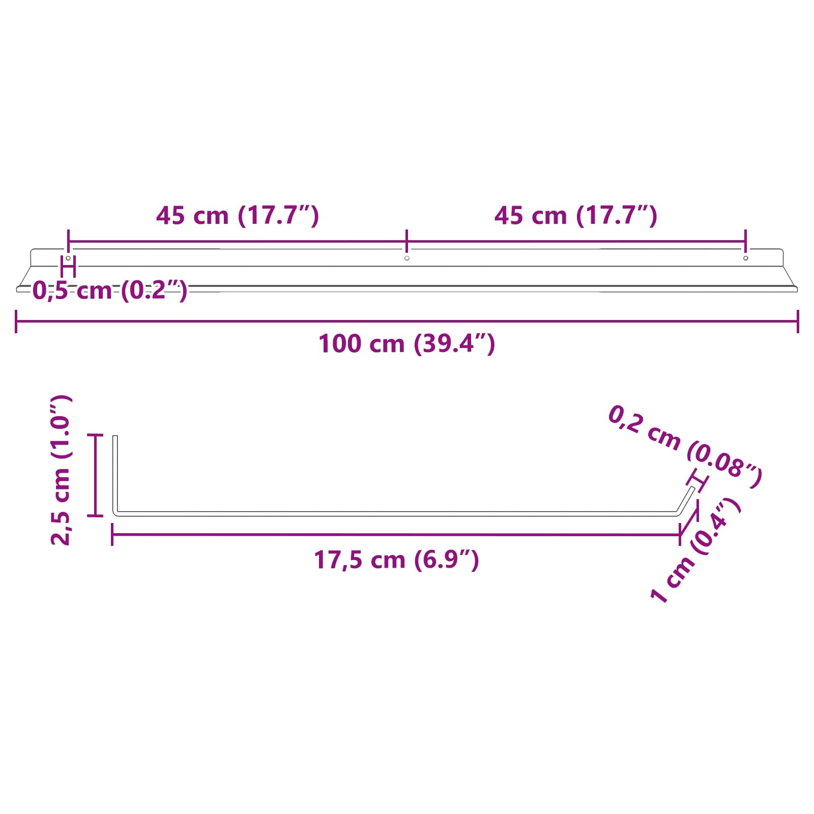 Wandplank met plank 4 pcs Olijf Groen 100 x 18 x 2,5 cm