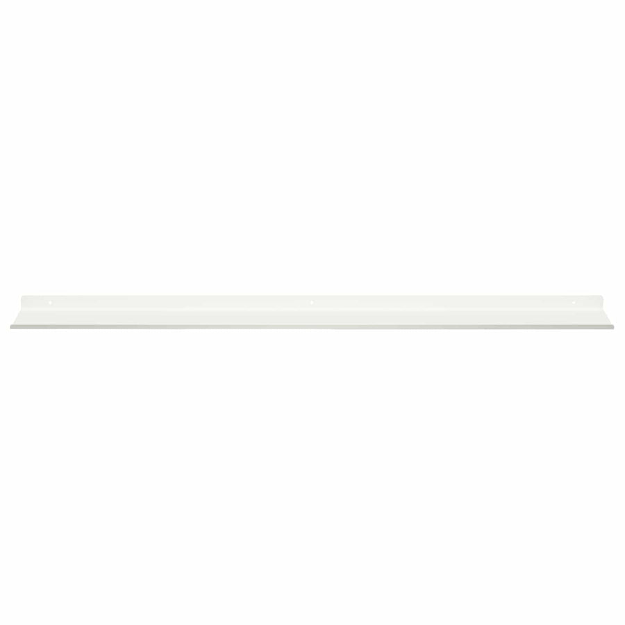Drijvende plank Muurmontage 2 st Wit 100 x 18 x 2,5 cm Staal