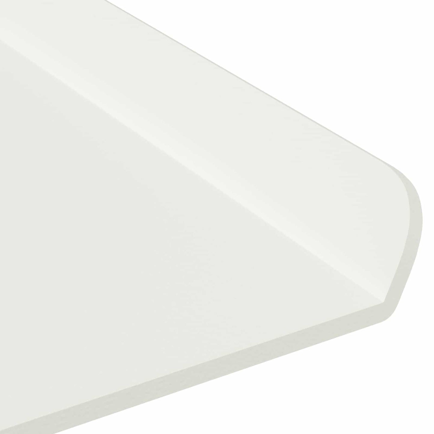 Drijvende plank 4 pcs Wit 100 x 18 x 2,5 cm Staal