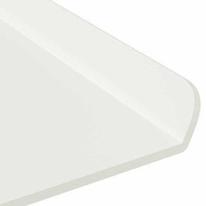 Drijvende plank 4 pcs Wit 100 x 18 x 2,5 cm Staal