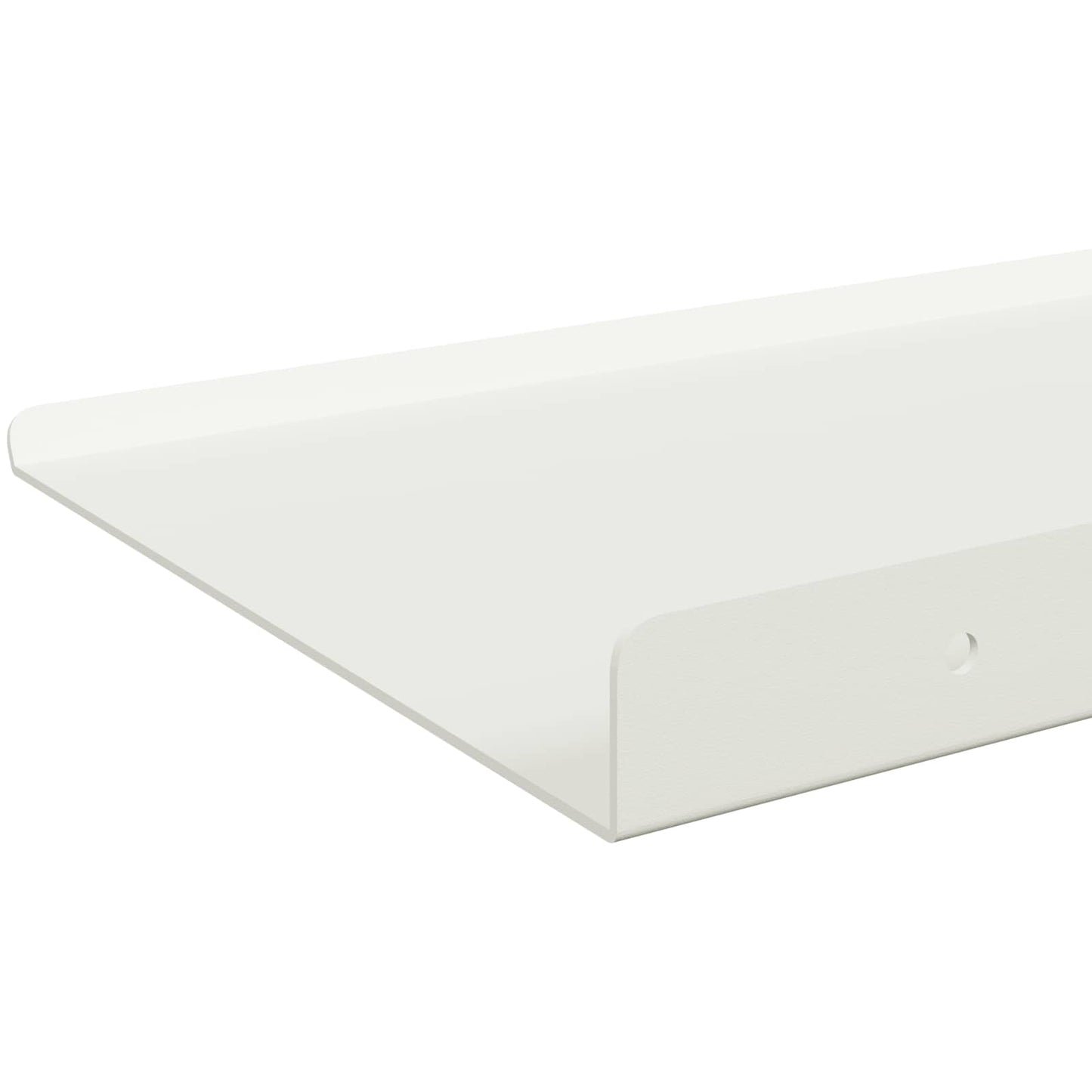 Drijvende plank 4 pcs Wit 100 x 18 x 2,5 cm Staal