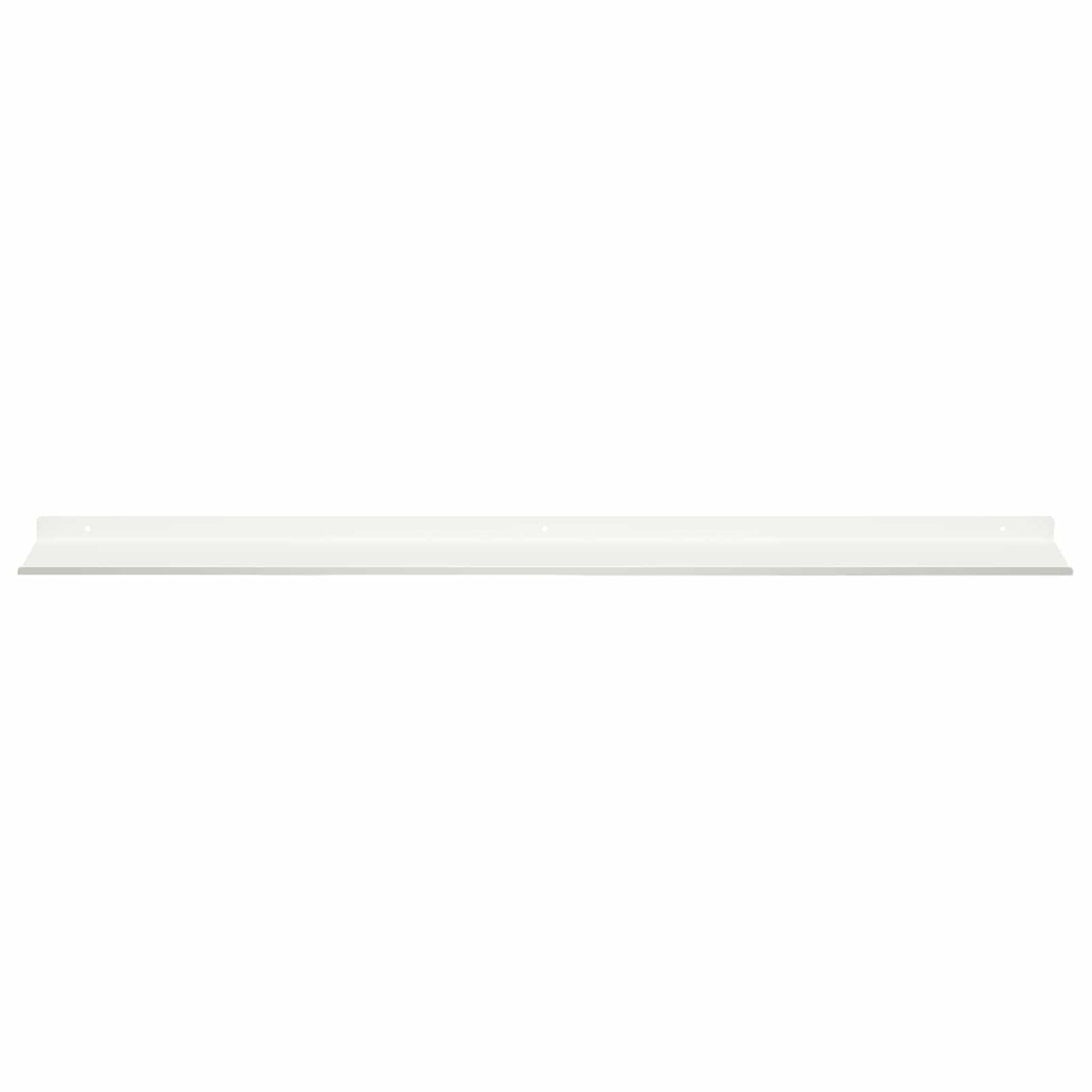 Drijvende plank 4 pcs Wit 100 x 18 x 2,5 cm Staal