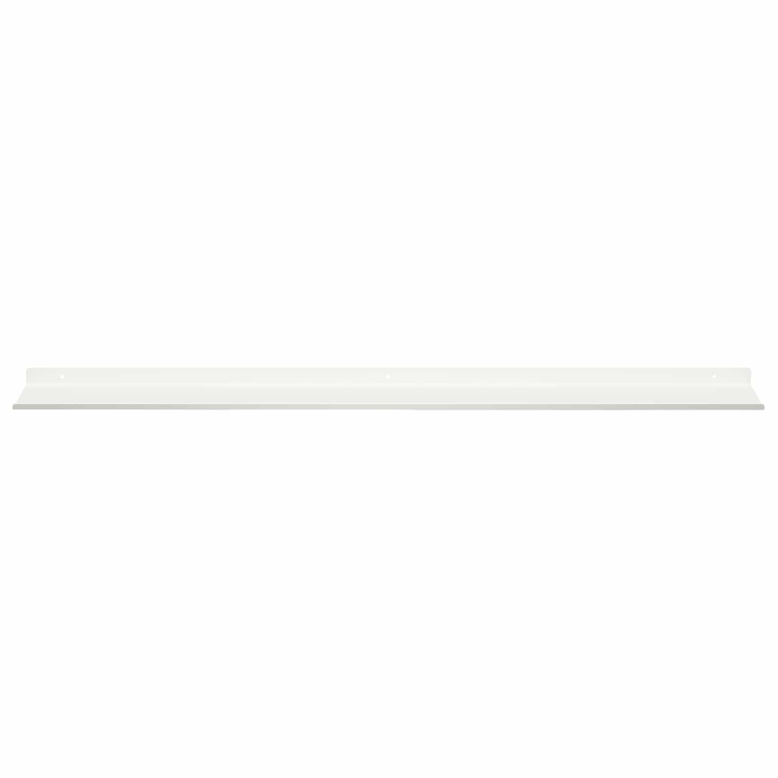 Drijvende plank 4 pcs Wit 100 x 18 x 2,5 cm Staal