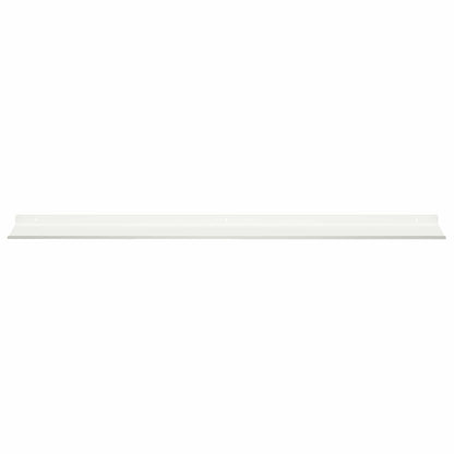 Drijvende plank 4 pcs Wit 100 x 18 x 2,5 cm Staal