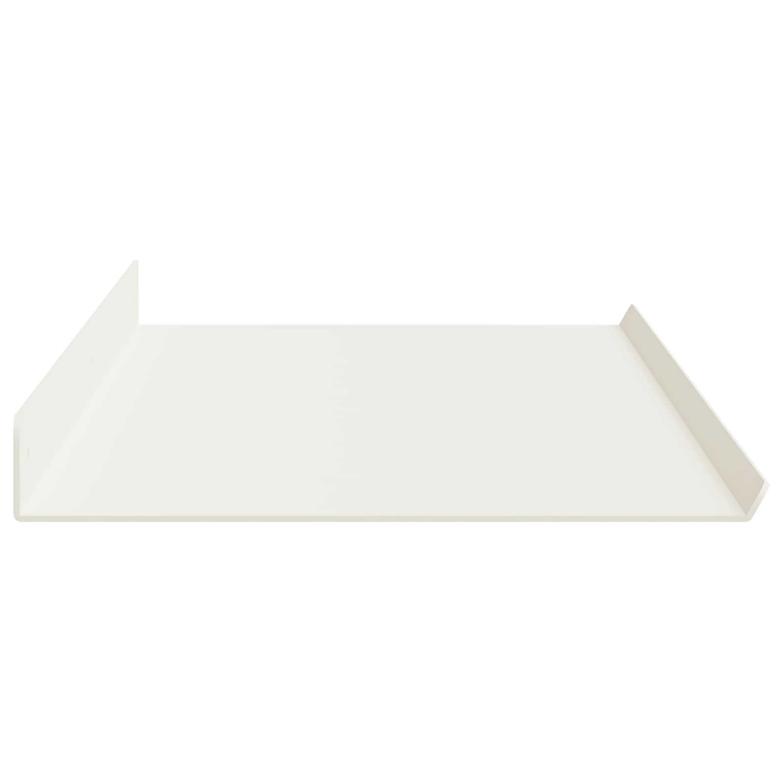 Drijvende plank 4 pcs Wit 100 x 18 x 2,5 cm Staal