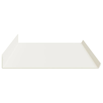 Drijvende plank 4 pcs Wit 100 x 18 x 2,5 cm Staal