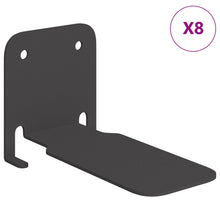 Drijvende plank met plank 8 pcs Zwart 6 x 10,8 x 6,6 cm