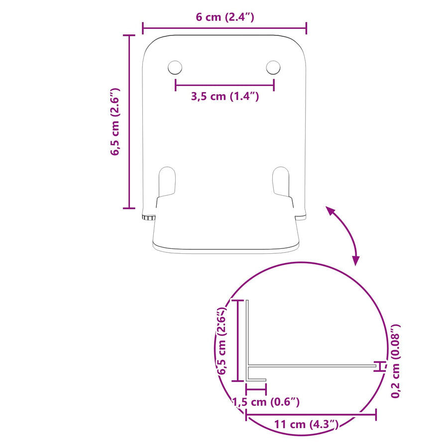 Drijvende plank met plank 8 pcs Zwart 6 x 10,8 x 6,6 cm