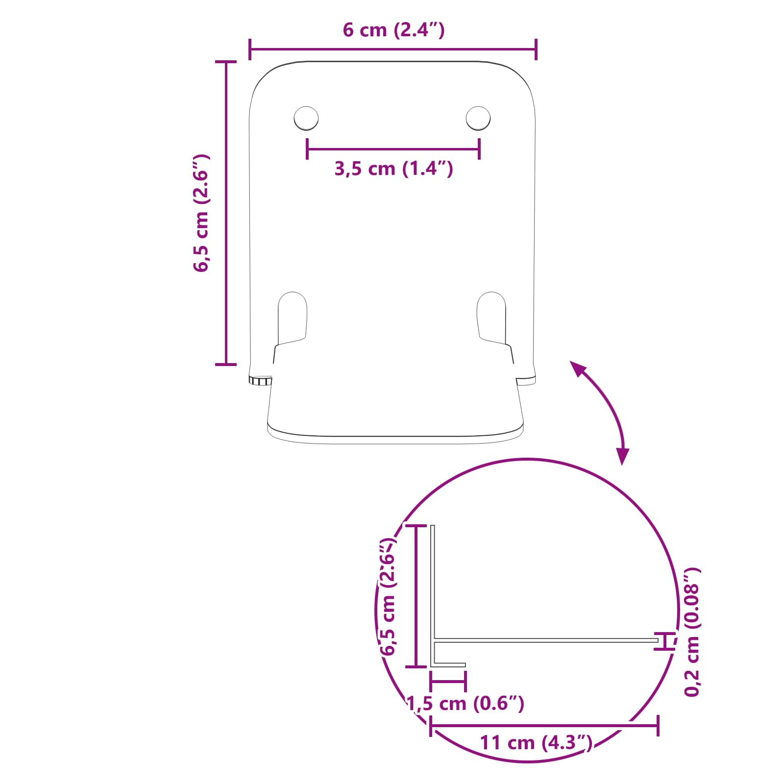 Drijvende plank met plank 4 pcs Roze 6 x 10,8 x 6,6 cm