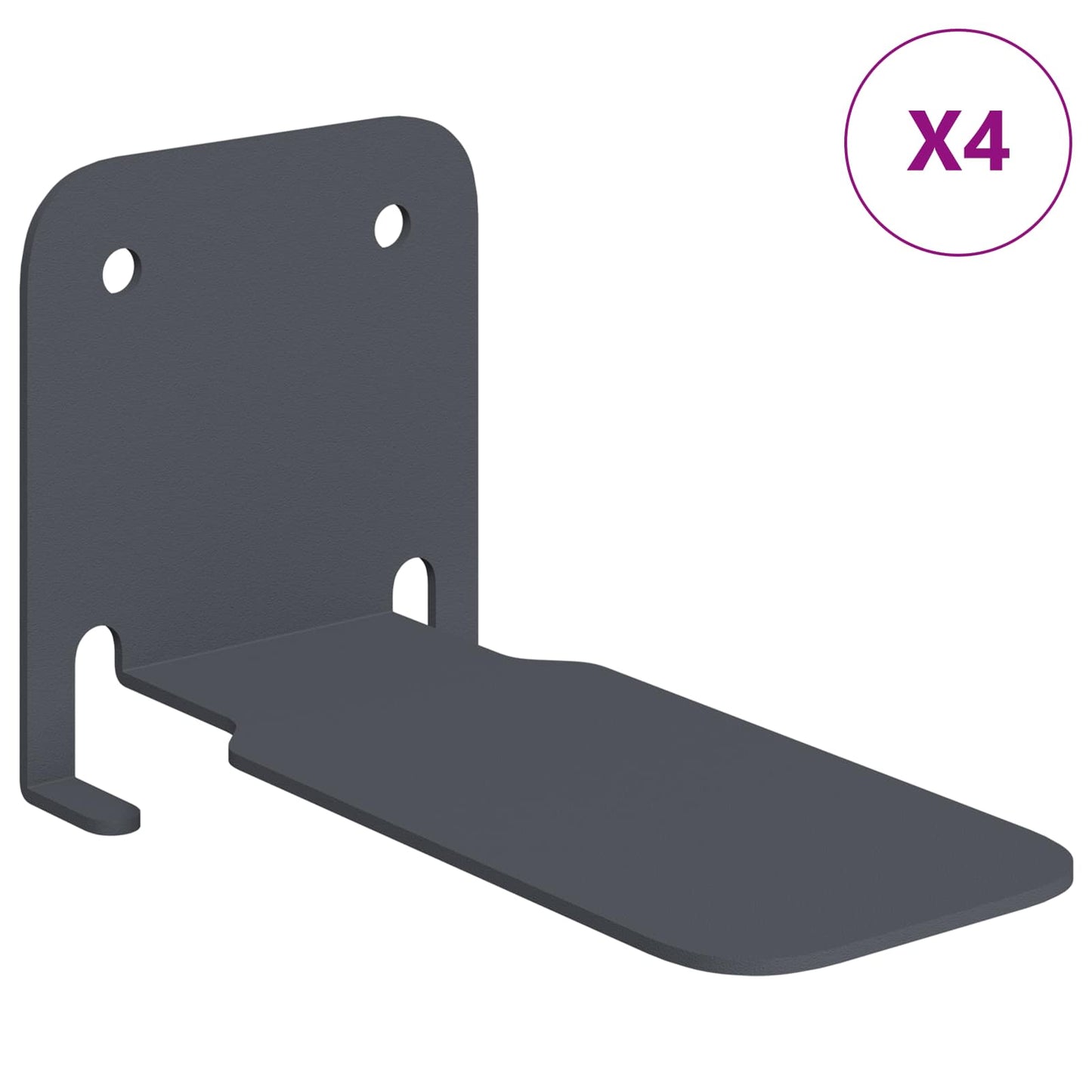 Drijvende plank met plank 4 pcs Antraciet 6 x 10,8 x 6,6 cm