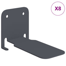 Drijvende plank met plank 8 pcs Antraciet 6 x 10,8 x 6,6 cm